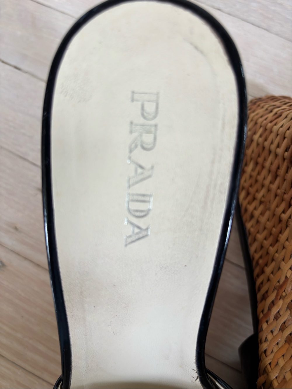 Prada Black Patent Leather Slide Mules - Picture 10 of 15